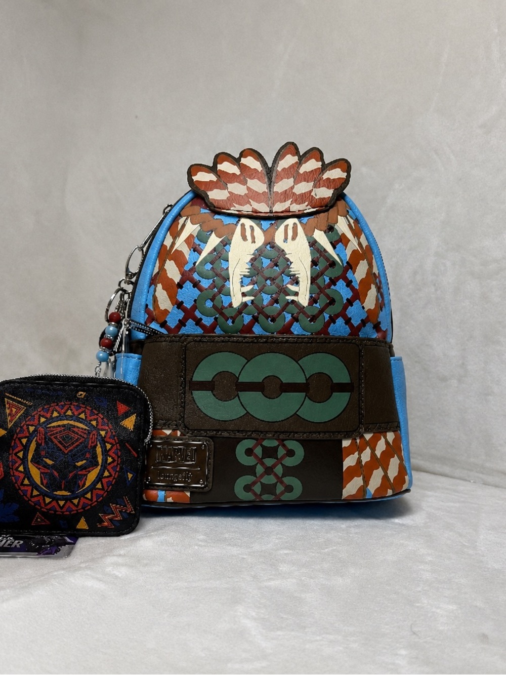 Loungefly  Wakanda Backpack Set w/ Coin Purse, Ceramic Mug & Handmade Bag Charm